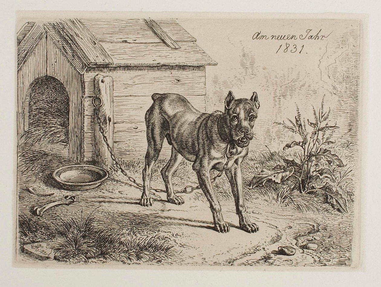 Na Nový rok 1831. Dog od Johann Adam Klein