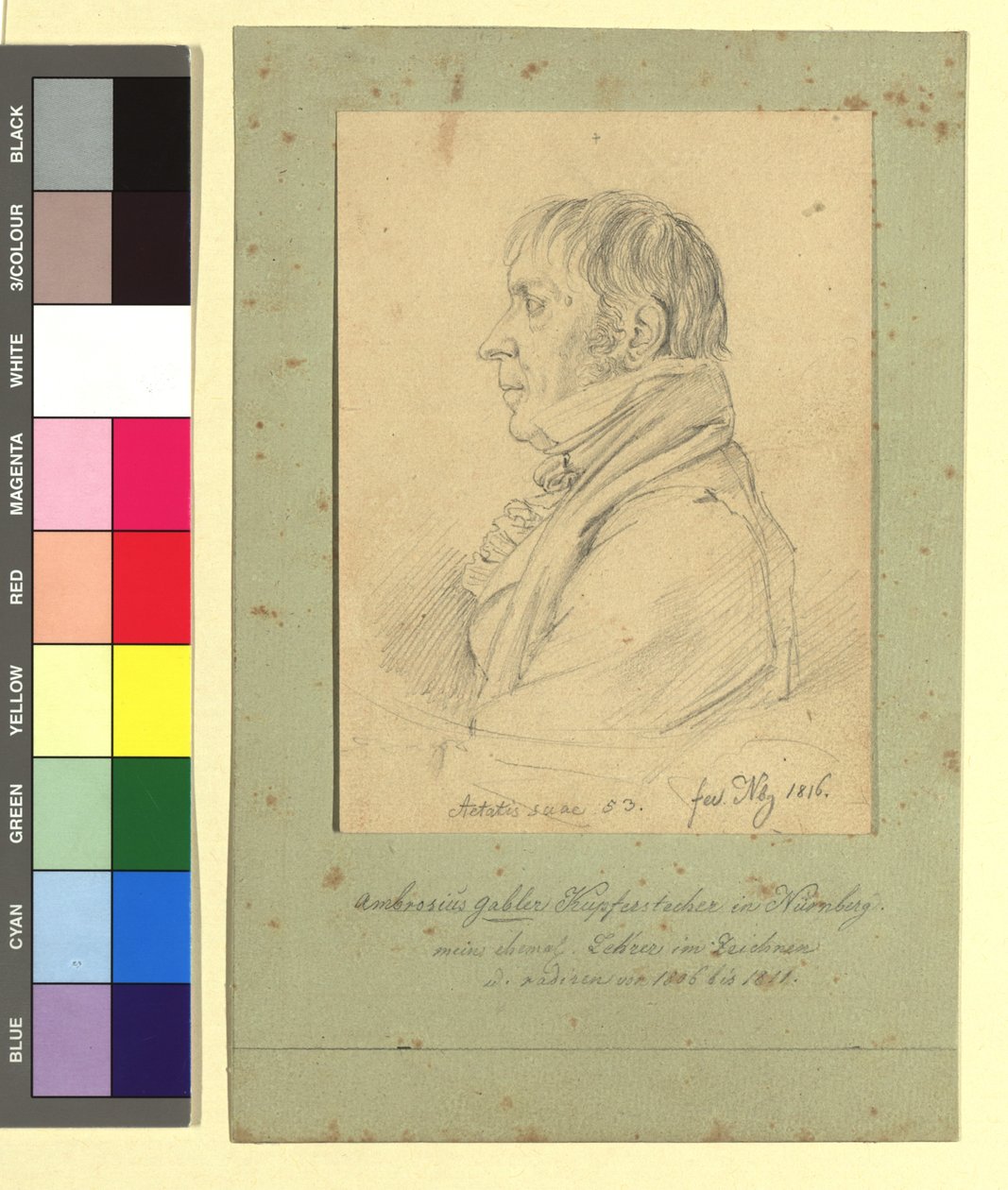 Ambrosius Gabler (1762-1834), kreslíř a rytec od Johann Adam Klein