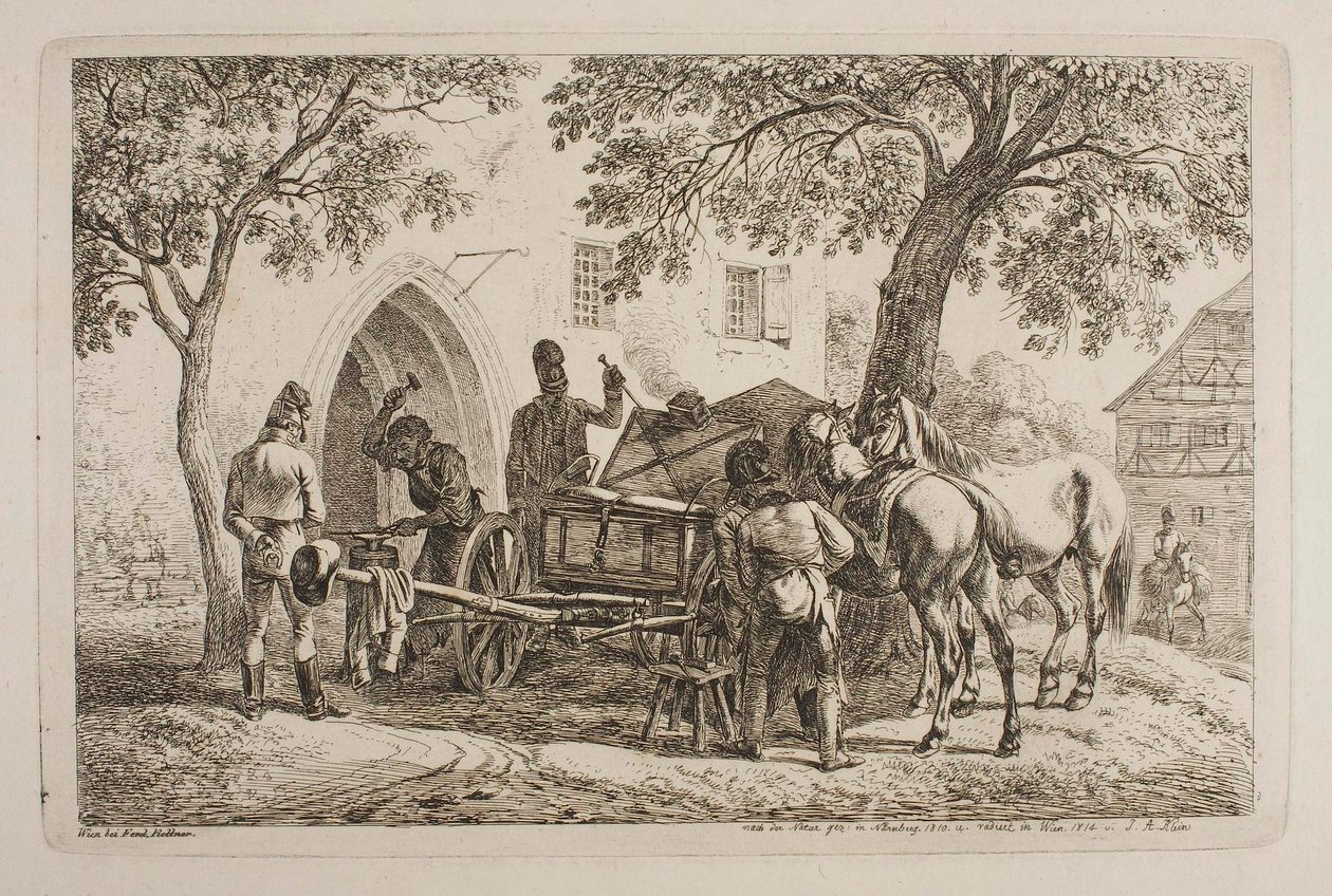 Bavorská polní kovárna od Johann Adam Klein