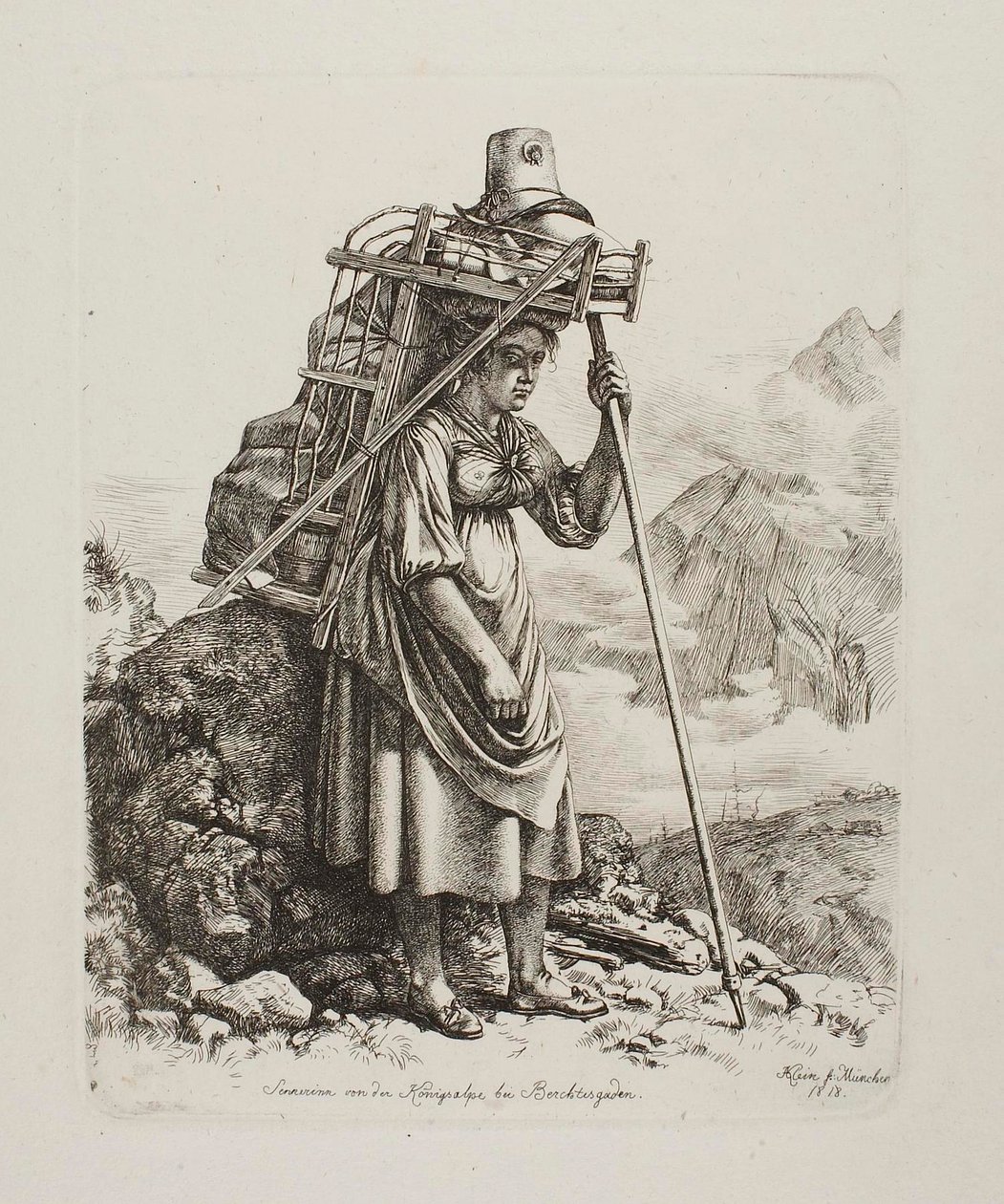 Dojička na „Saeteru“ v Königsalpe od Johann Adam Klein