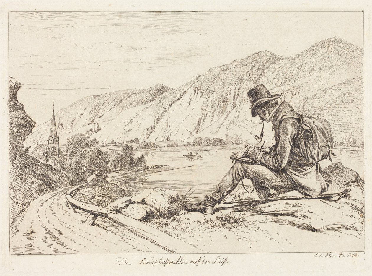 Krajinář na cestách (The Landscape Painter on Tour) od Johann Adam Klein