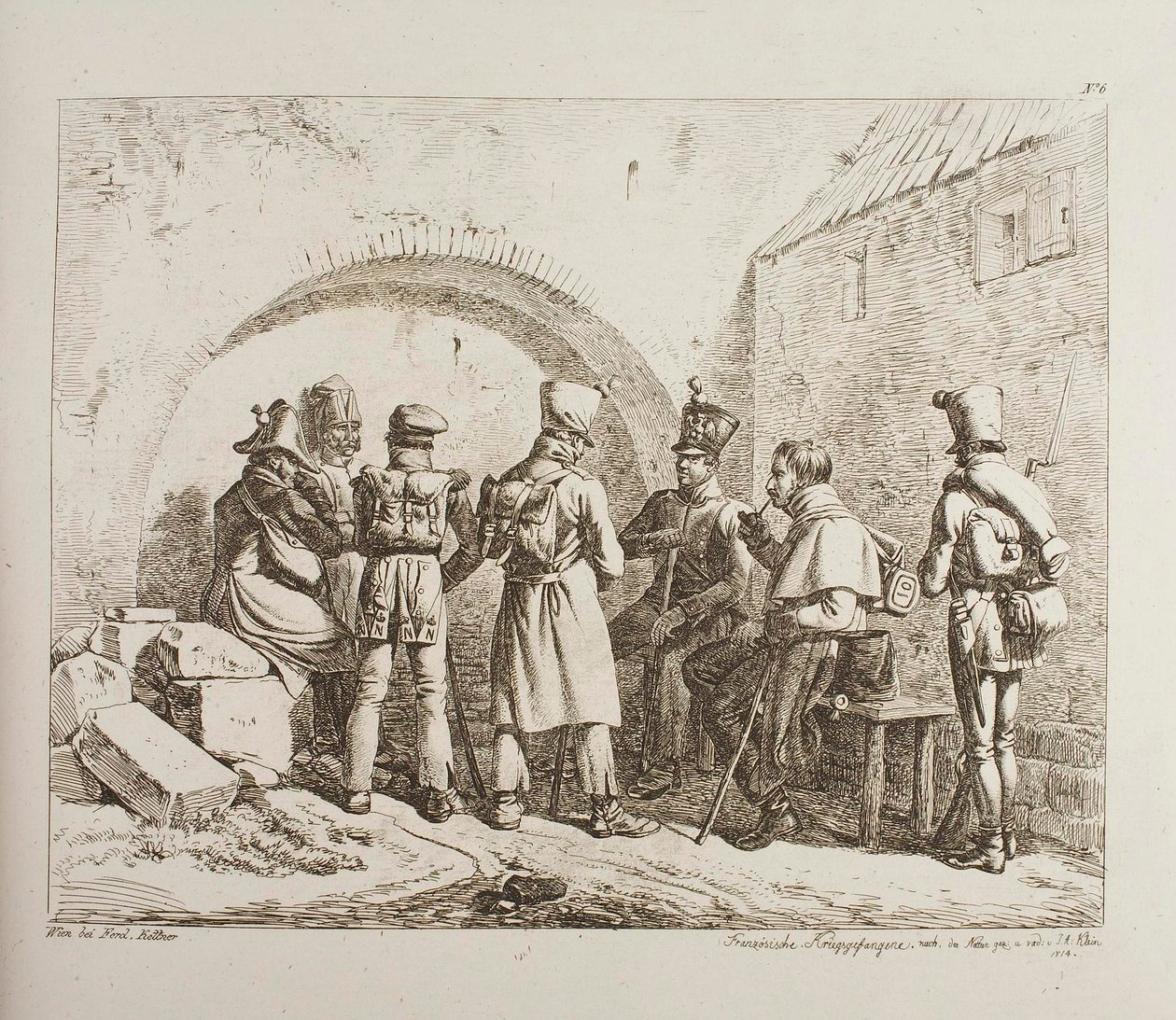 Francouzští váleční zajatci od Johann Adam Klein