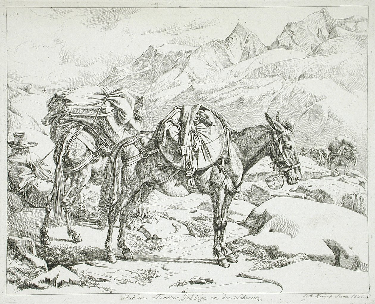 Pohoří Furka, Švýcarsko od Johann Adam Klein