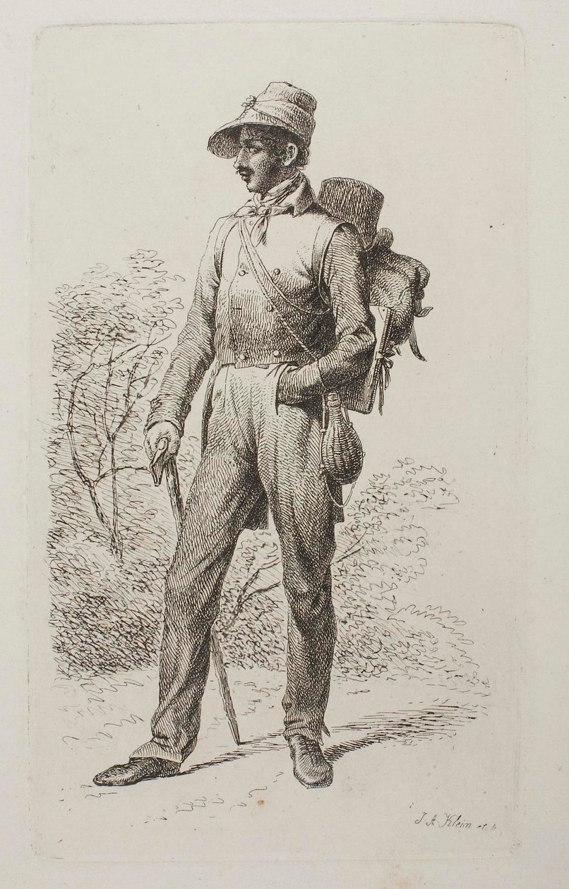 Johann Jacob Kirchner na pěší cestě od Johann Adam Klein