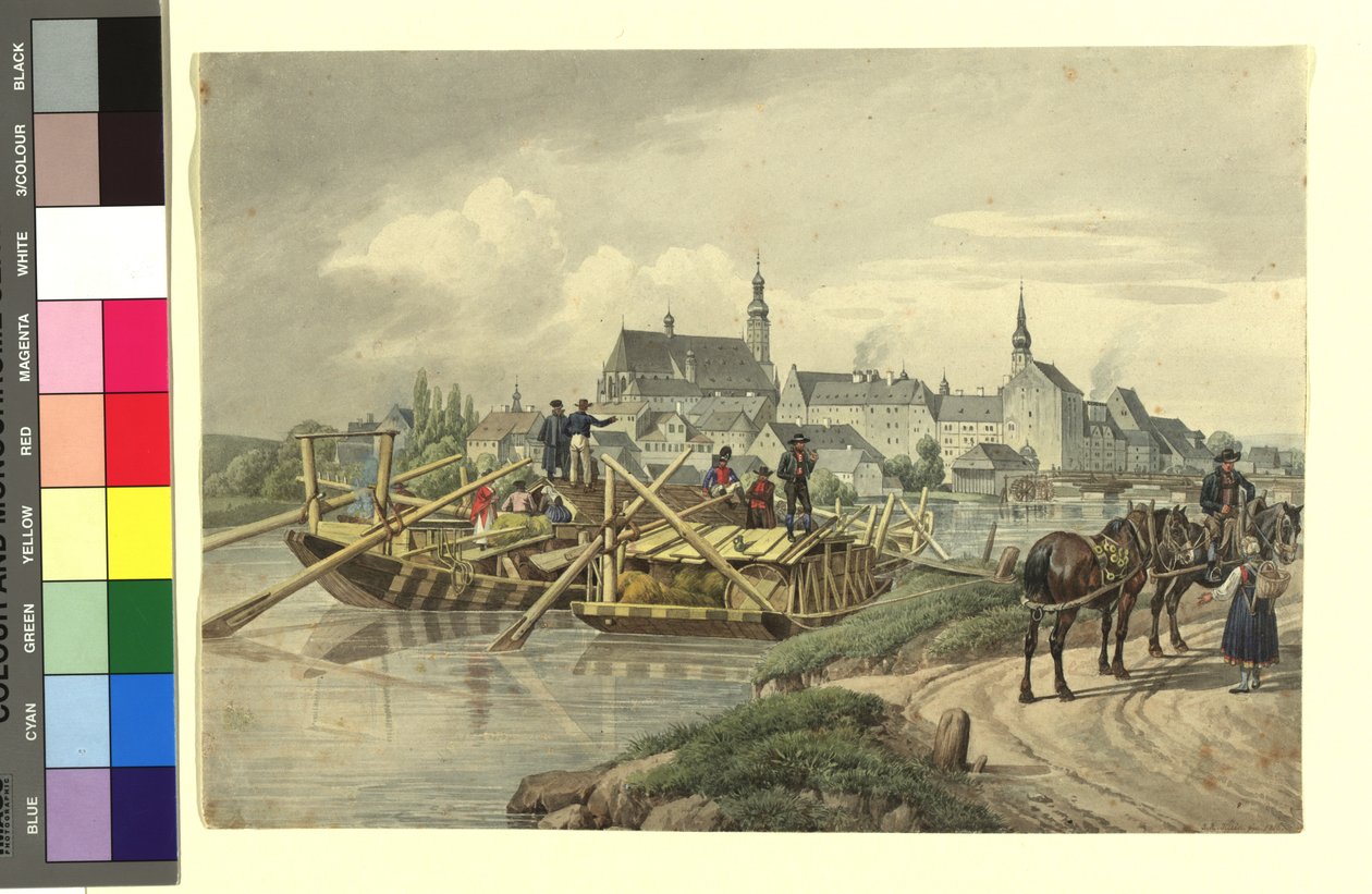 Straubing od severu od Johann Adam Klein