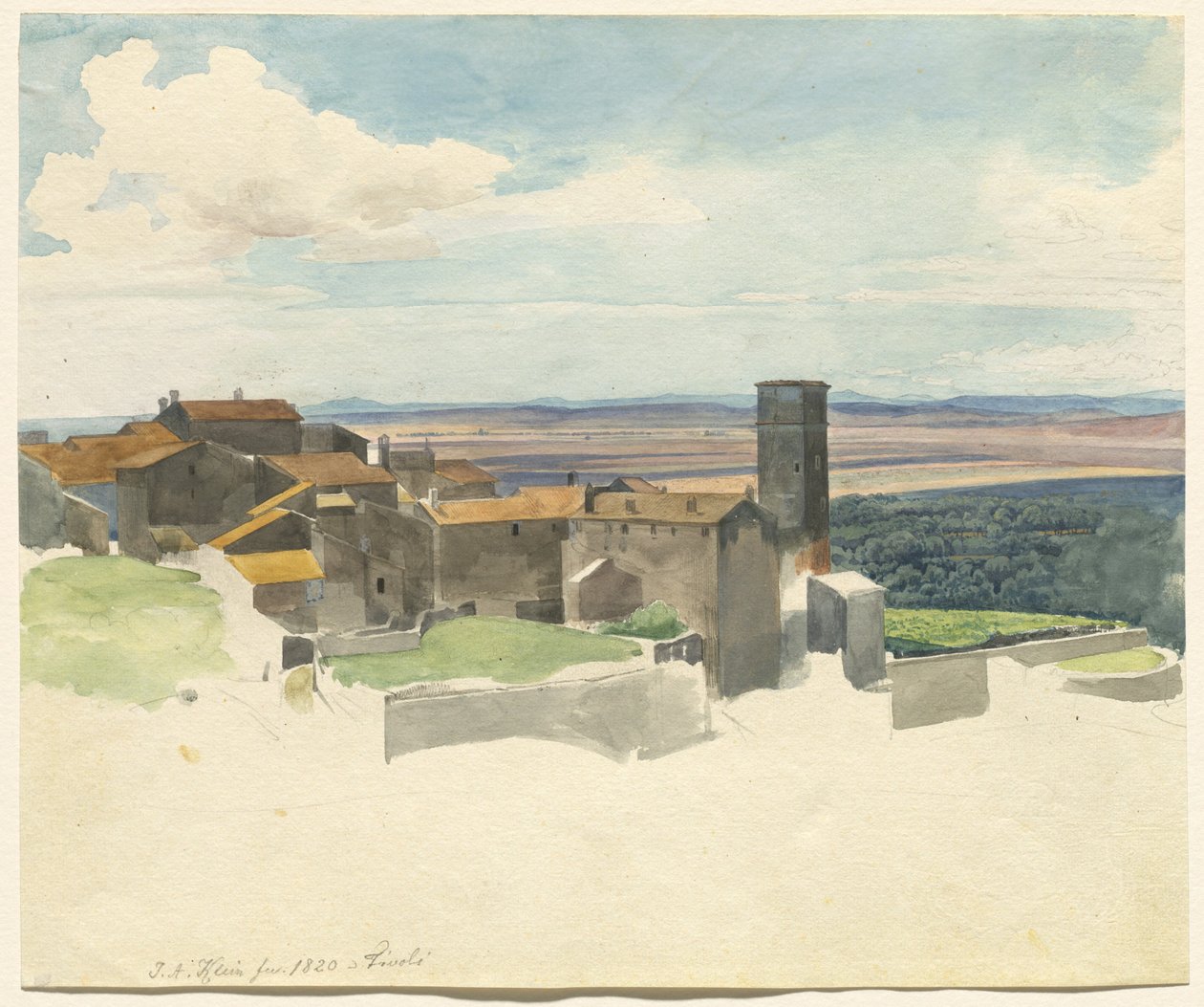 Tivoli a římská Campagna od Johann Adam Klein
