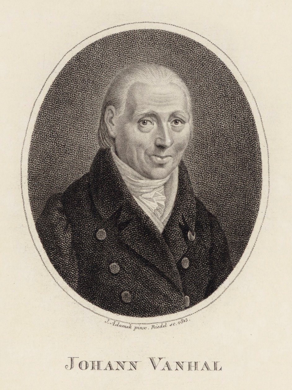 Portrét skladatele Johanna Baptisty Wanhala 1739-1813, 1815. od Johann Adamek