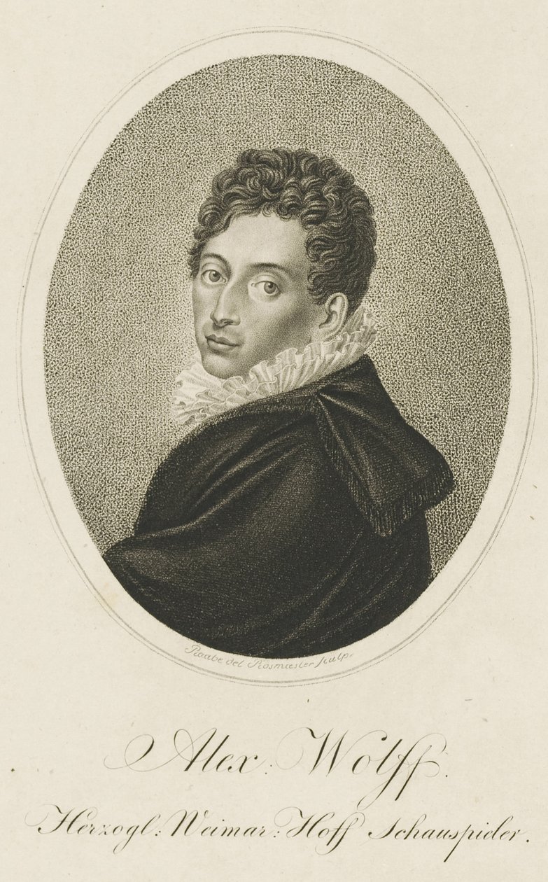 Portrét Pia Alexandra Wolffa 1782-1828, cca 1820. od Johann Adolf Rossmaesler