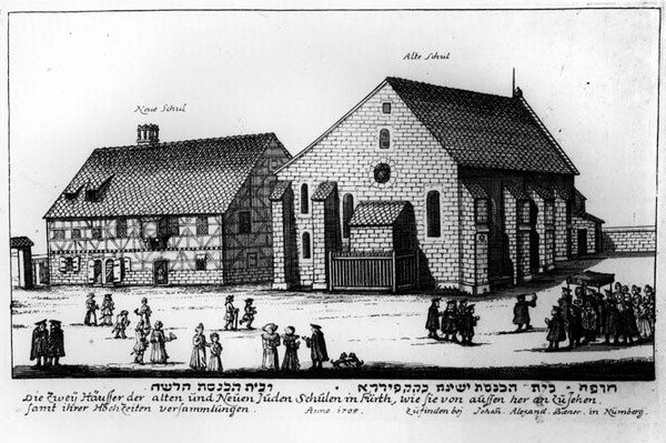 Nové a staré židovské školy, Norimberk, 1705 od Johann Alexander Boener