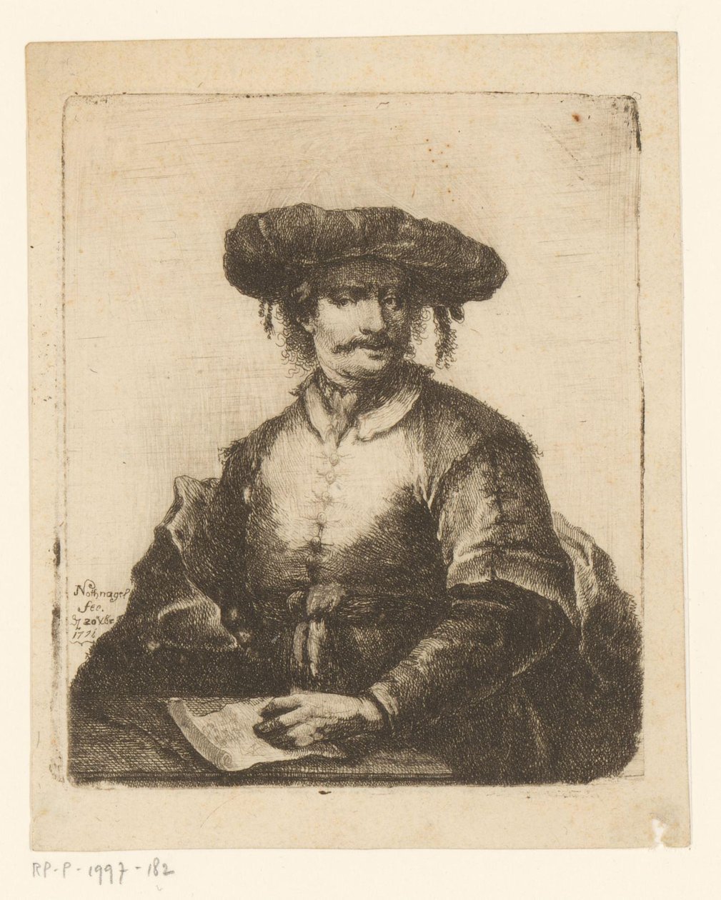 Portrét neznámého umělce od Johann Andreas Benjamin Nothnagel