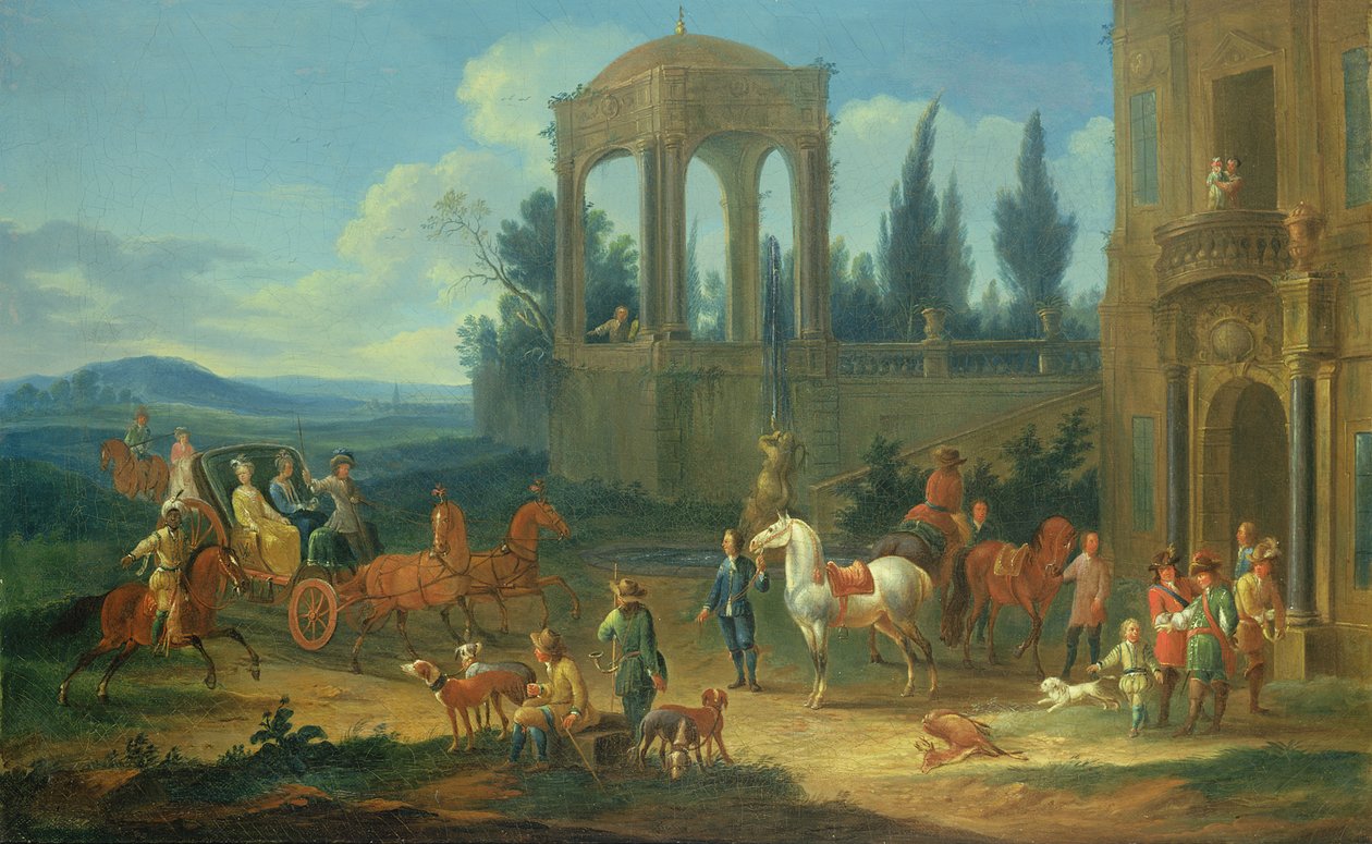 A Ride in the Country (jeden z páru) od Johann Andreas Graff