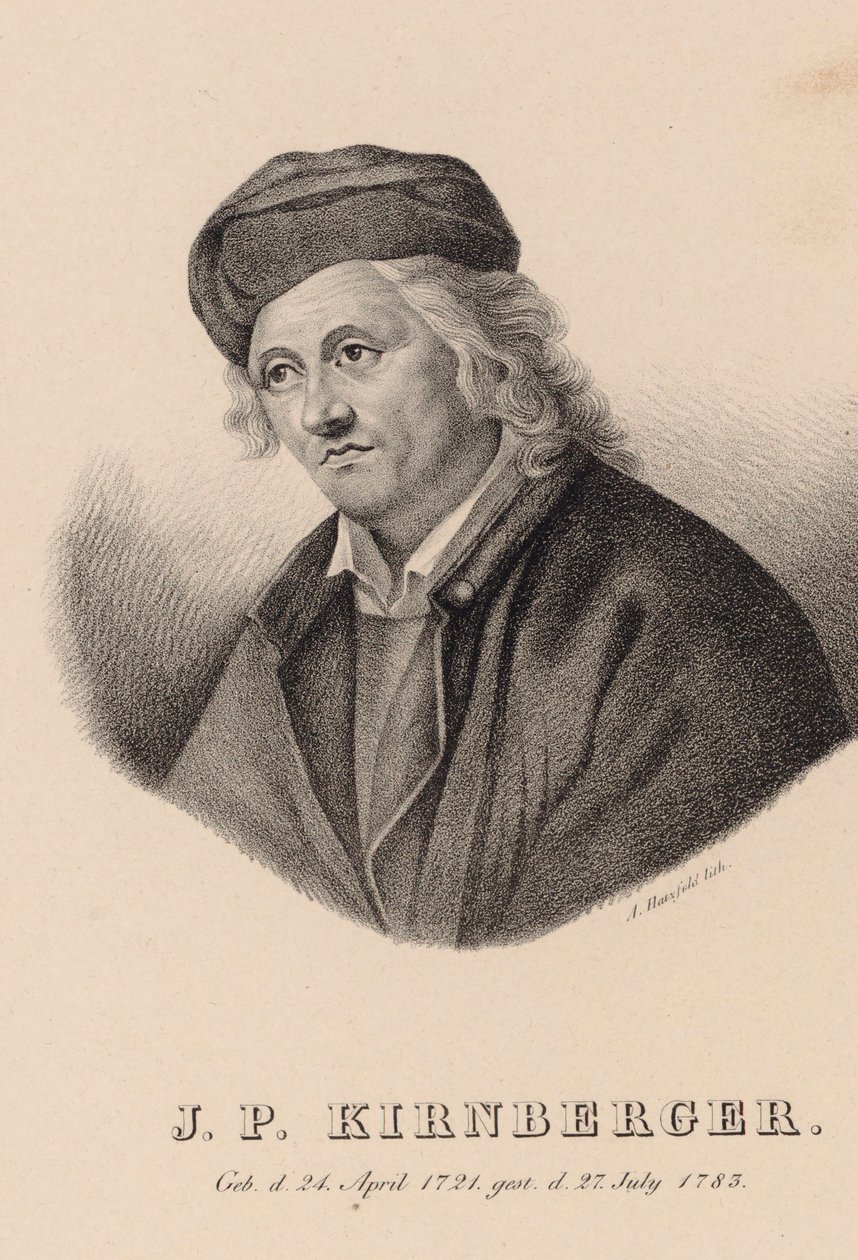 Portrét skladatele Johanna Philippa Kirnbergera 1721-1783. od Johann Andreas Hatzfeld