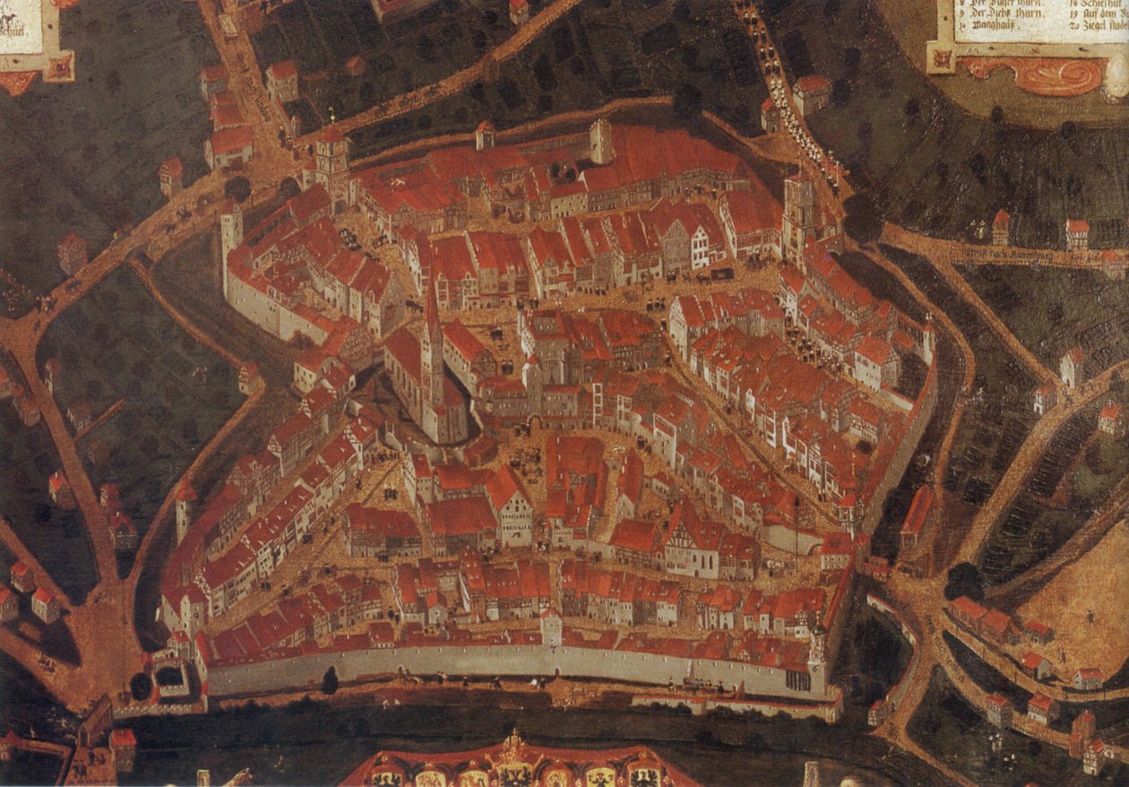 Pohled na město Wangen (Allgäu); Radniční tváře od Johann Andreas Rauch