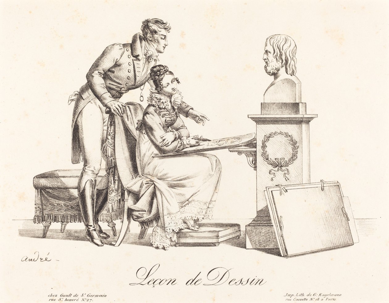 Lekce kreslení Lekce kreslení. od Johann Anton André