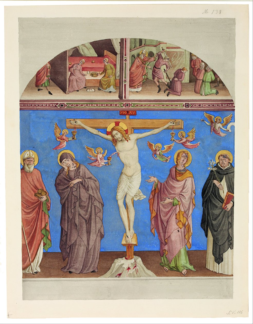Kristus na kříži v kostele S. Domenico v Arezzu od Johann Anton Ramboux