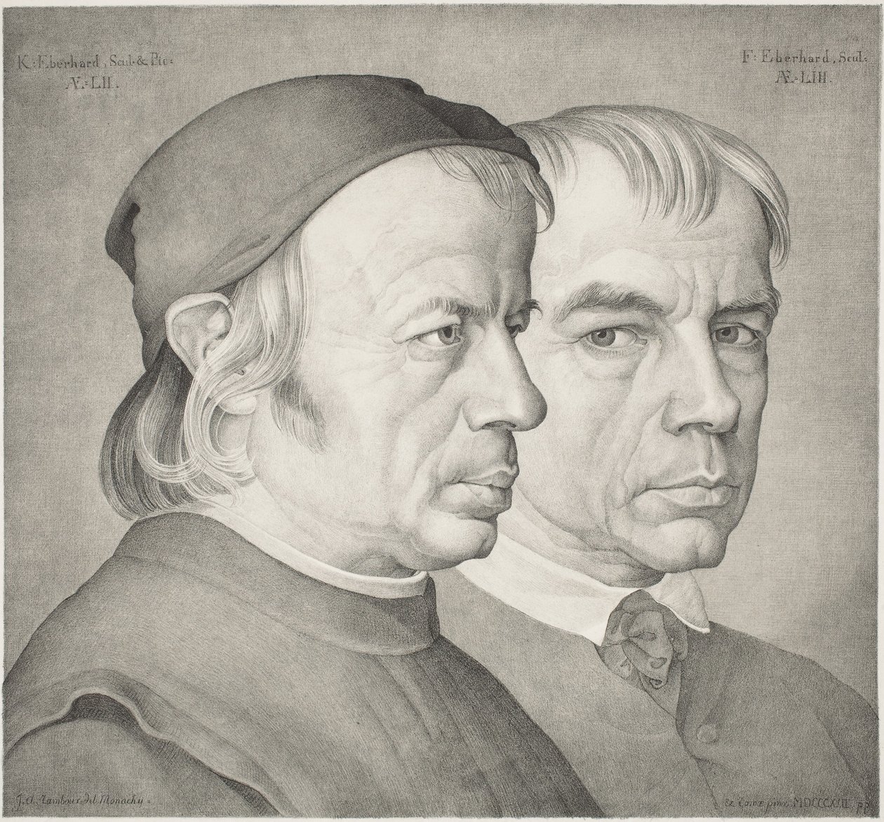 Bratři Konrad a Franz Eberhardovi od Johann Anton Ramboux