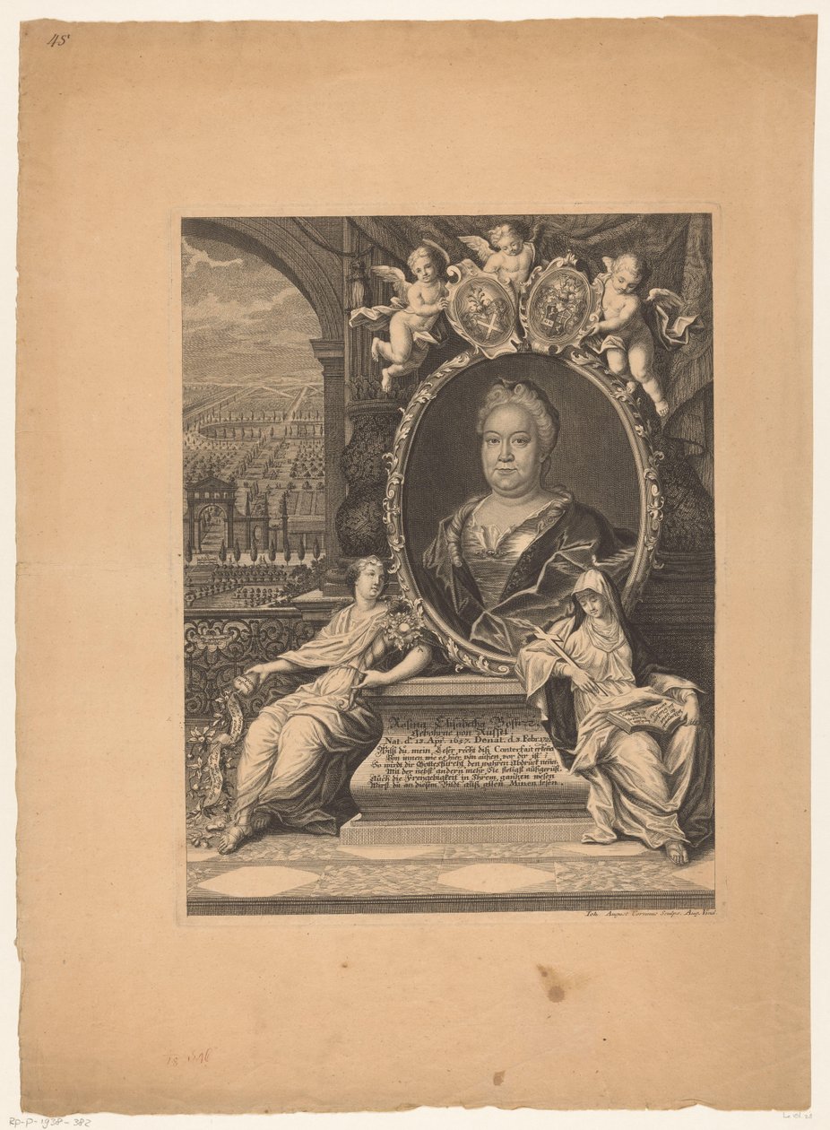 Portrét van Rosiny Elisabeth Bose od Johann August Corvinus
