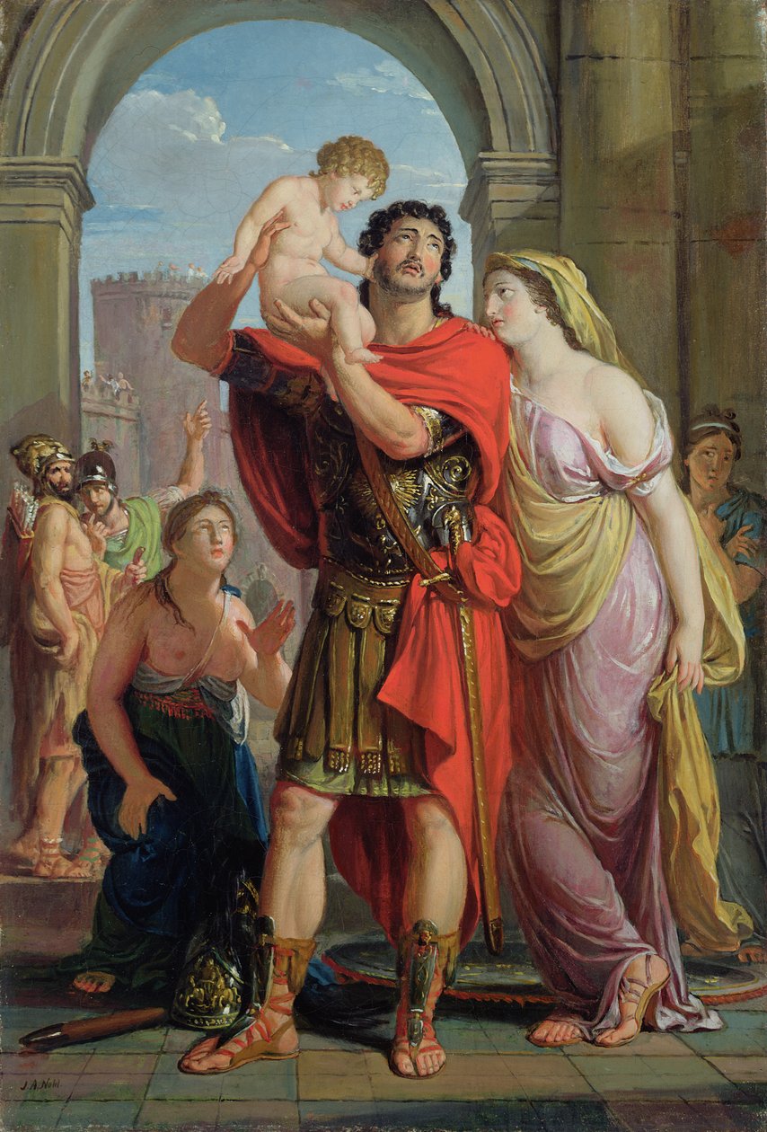 Odchod Hectora, 1814-16 od Johann August Nahl the Younger
