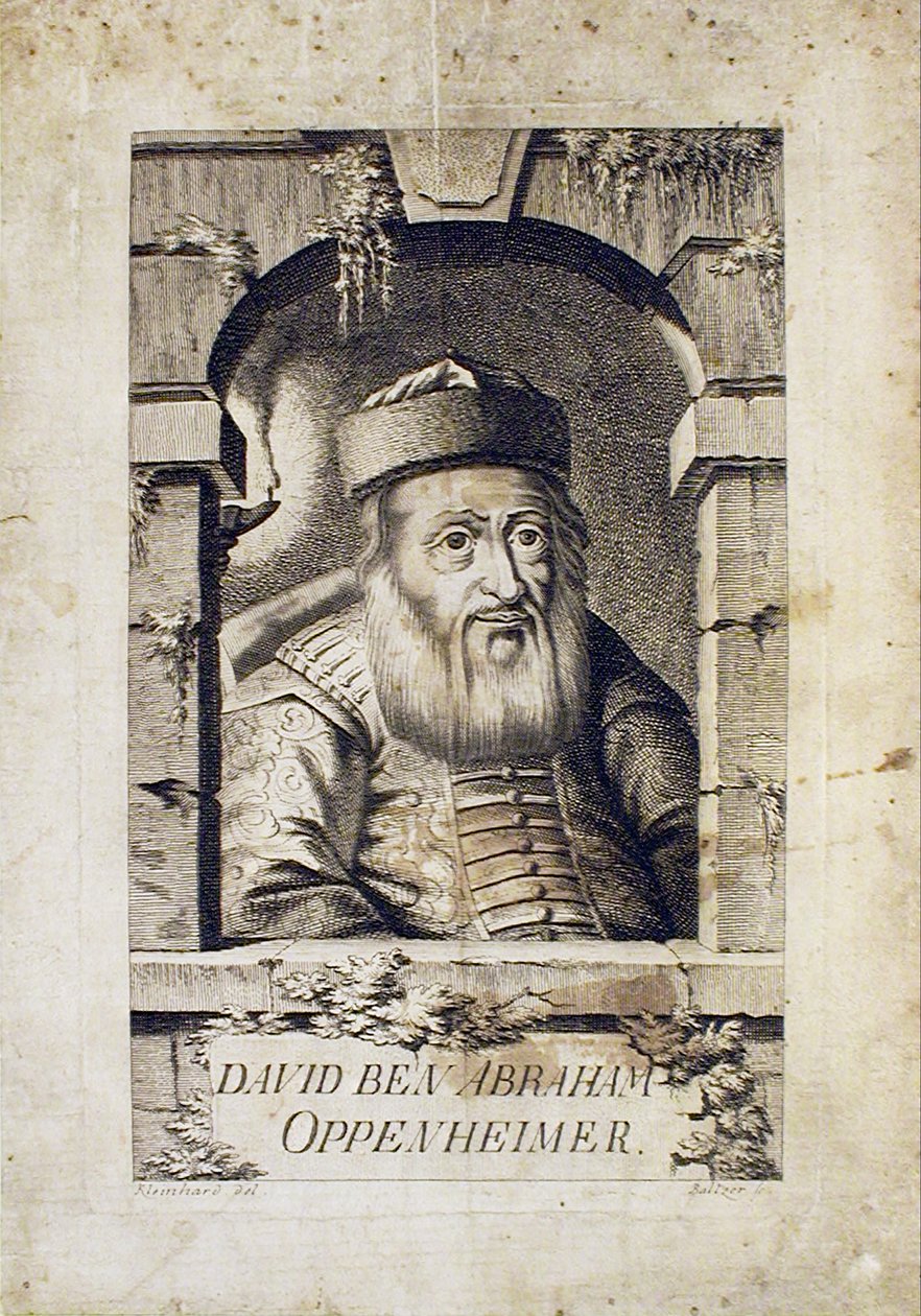 Portrét Davida Oppenheima 1664-1736, vrchního pražského rabína od Johann Balzer