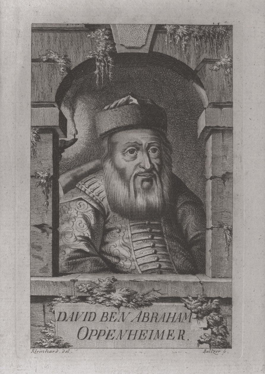 Portrét Davida Oppenheima 1664-1736, vrchního pražského rabína, 1773 od Johann Balzer