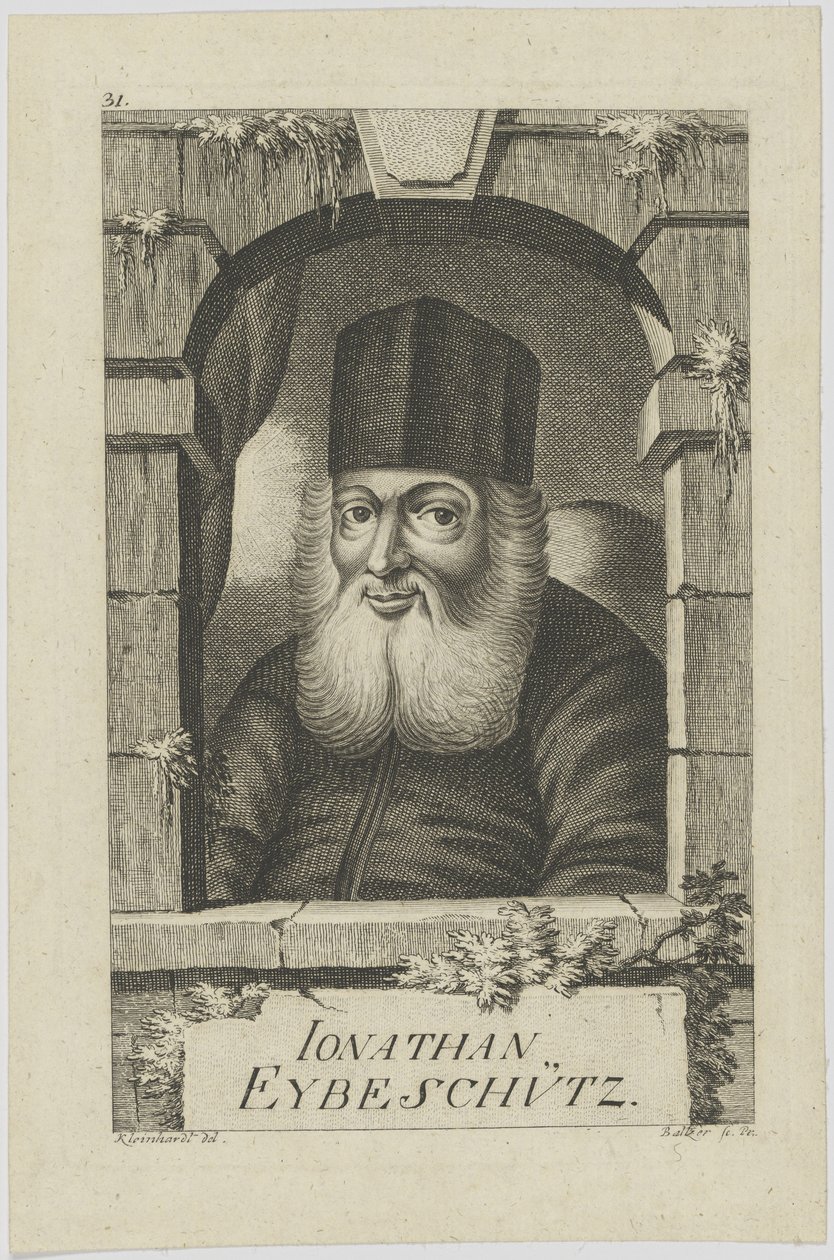 Portrét Jonathana ben Nathana Eybeschütze 1690-1764, 1772. od Johann Balzer