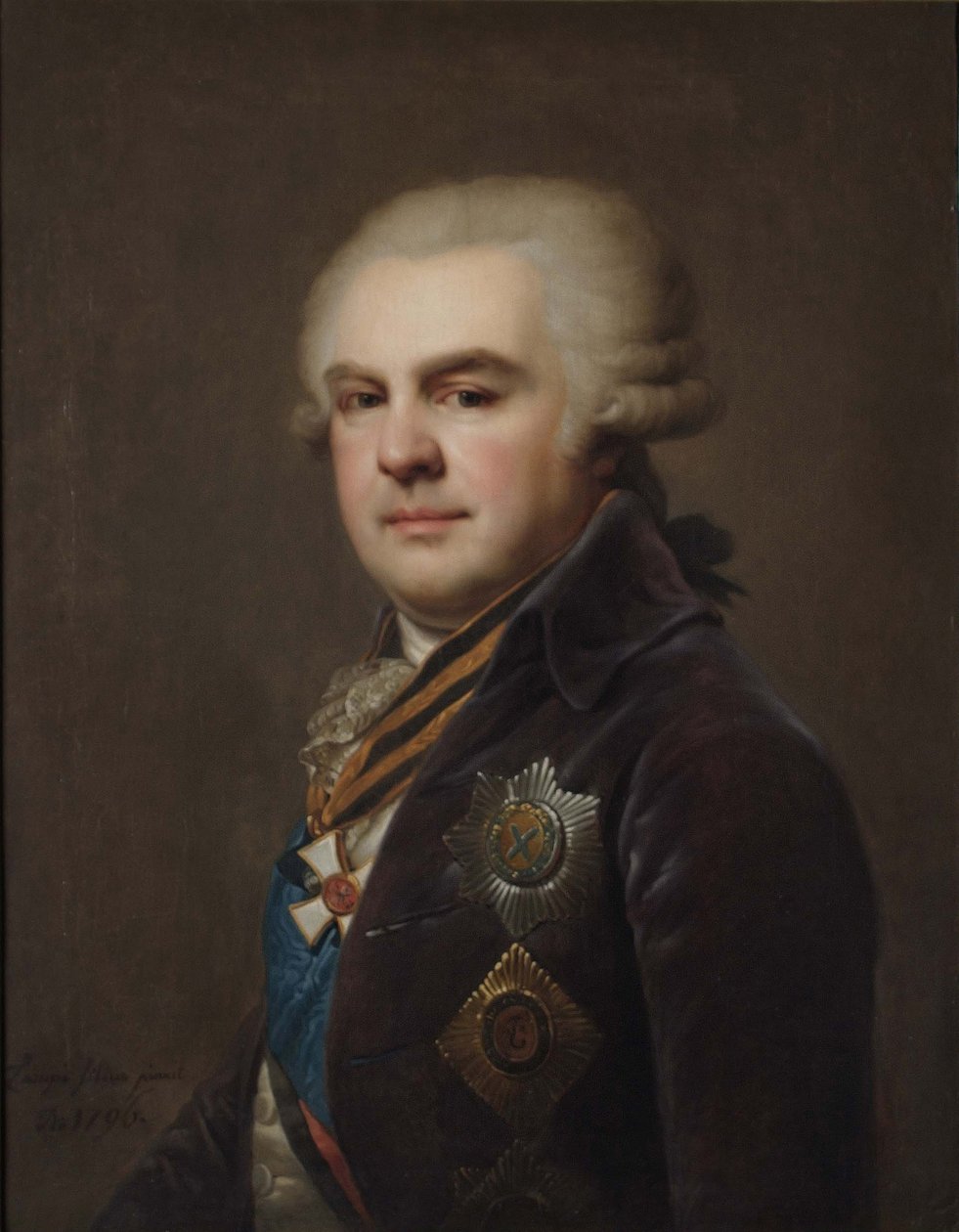 Portrét hraběte Alexandra Nikolajeviče Samojlova 1744-1814, 1796 od Johann Baptist Lampi the Younger