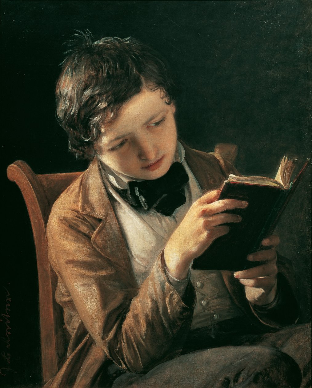 čtoucí chlapec od Johann Baptist Reiter