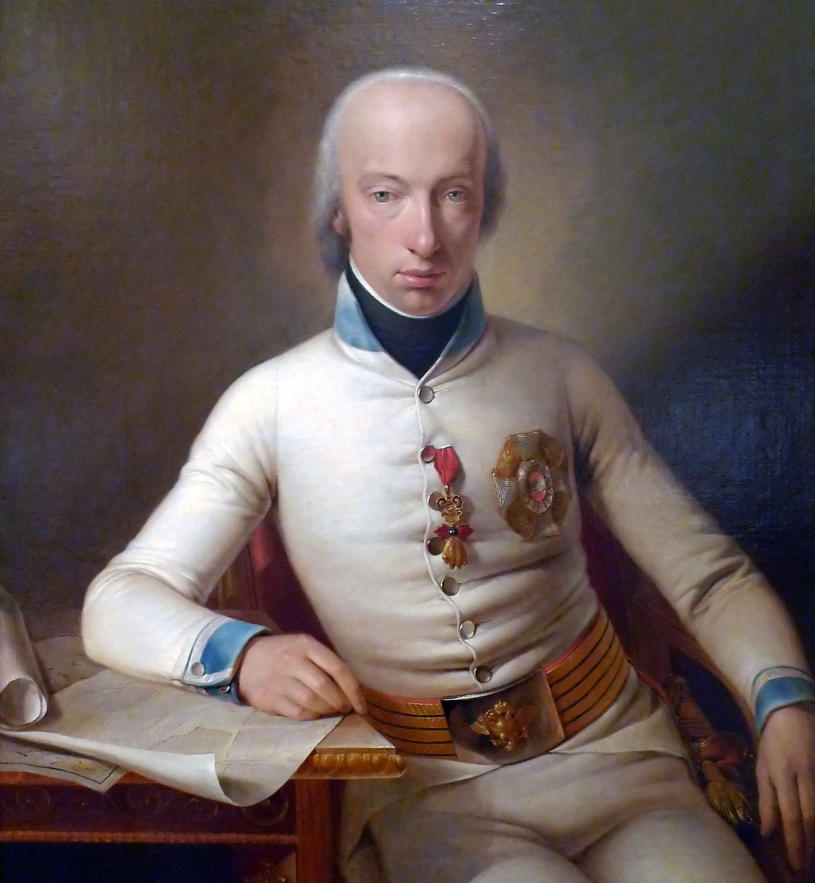 Portrét arcivévody Karla, vévody těšínského, v uniformě plukovníka pěšího pluku č. 3. (1771-1847) od Johann Baptist Seele