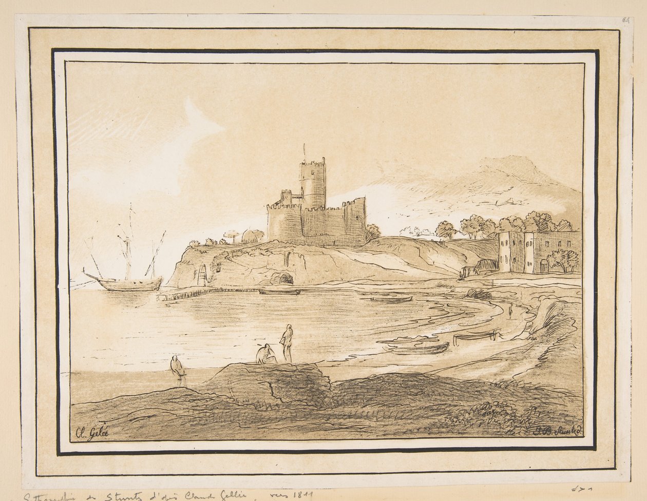 Krajina po Claude, ca. 1811. od Johann Baptist Stuntz