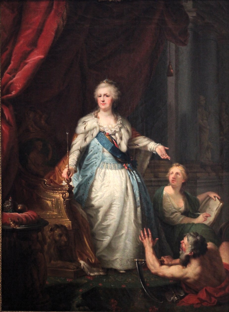 Alegorický portrét Kateřiny II. od Johann Baptist von Lampi the Elder