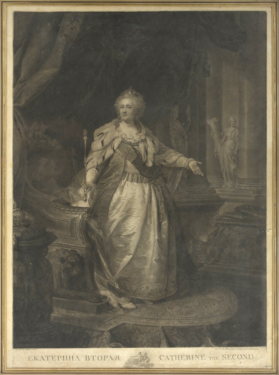 Kateřina II. de Russie (1729-1796) od Johann Baptist von Lampi the Elder