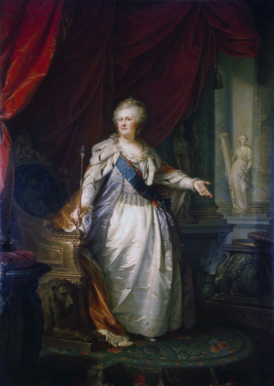 Portrét císařovny Kateřiny II. od Johann Baptist von Lampi the Elder