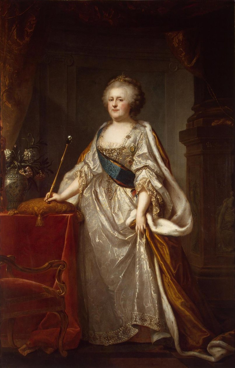 Portrét císařovny Kateřiny II 1729-1796, 1794 od Johann Baptist von Lampi the Elder