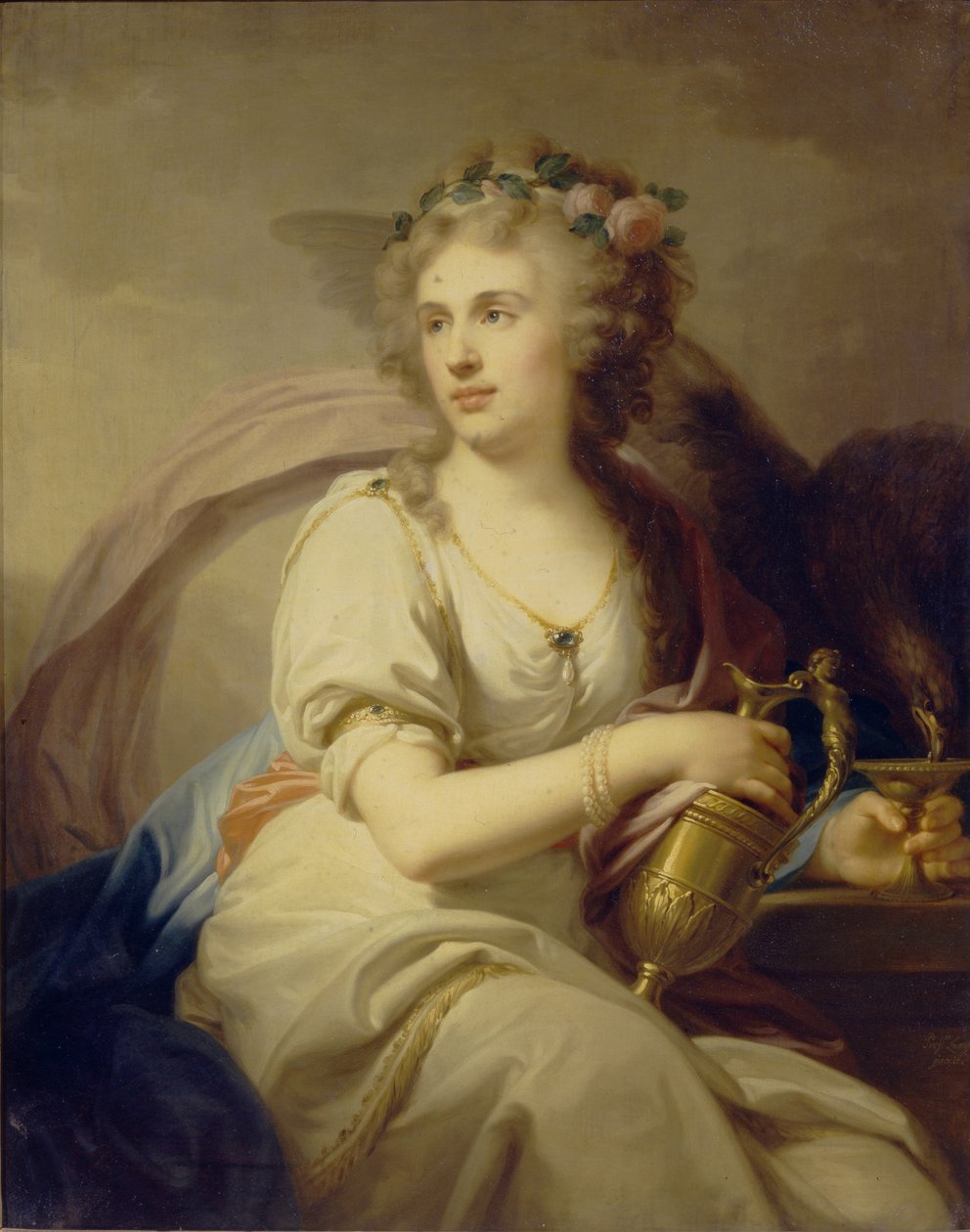 Portrét princezny Jekatěriny Fjodorovny Dolgorukové 1769-1849 jako Hebe od Johann Baptist von Lampi the Elder