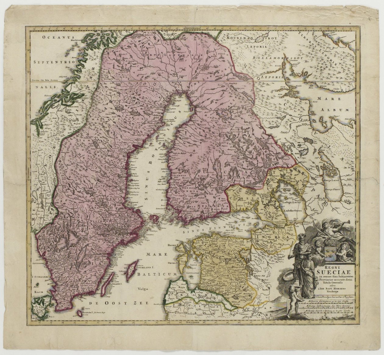 Vláda Švédska, cca 1730 od Johann Baptista Homann