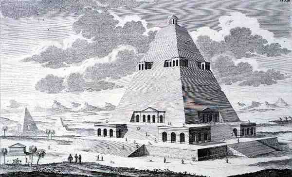 Pyramida mimo Théby, Egypt, z 