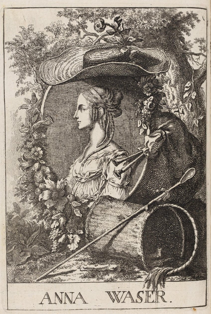 Anna Waser, Füssli, 1757 od Johann Caspar Füssli