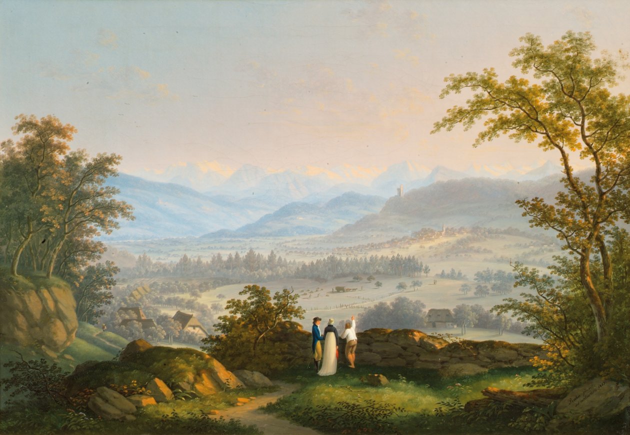 Okolí habsburských ruin od Johann Caspar Rahn