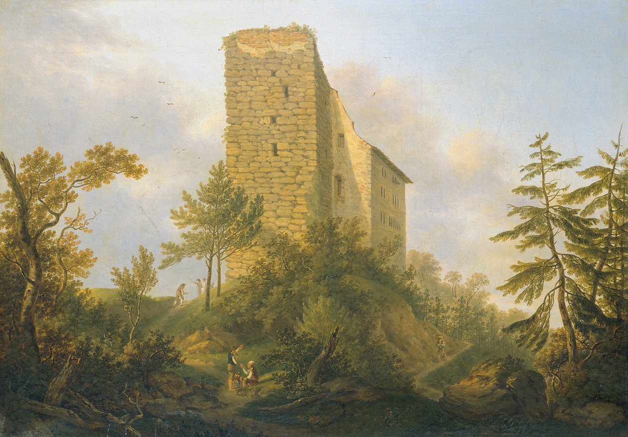 Okolí habsburských ruin od Johann Caspar Rahn