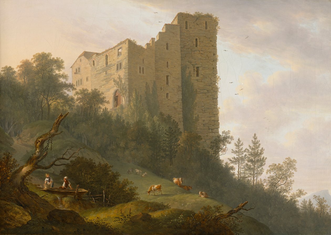 Okolí habsburských ruin od Johann Caspar Rahn