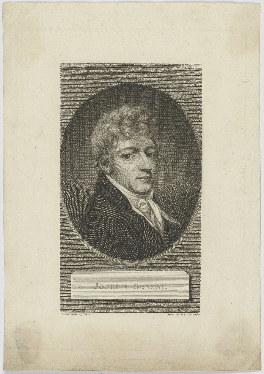 Portrét Josefa Grassiho 1757-1838, 1804. od Johann Christian Benjamin Gottschick