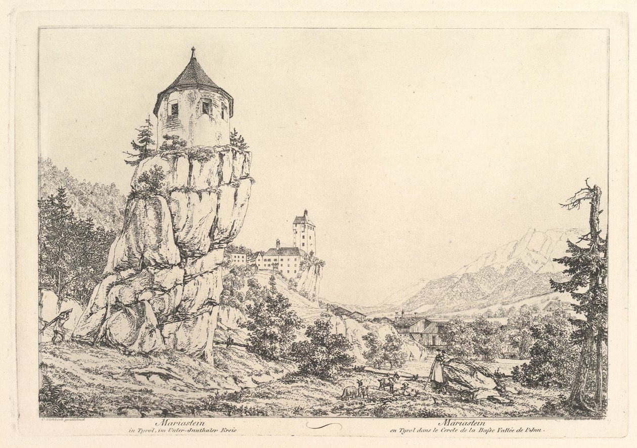 Krajina, Mariastein v Tyrolsku, počátek 19. století. od Johann Christian Erhard