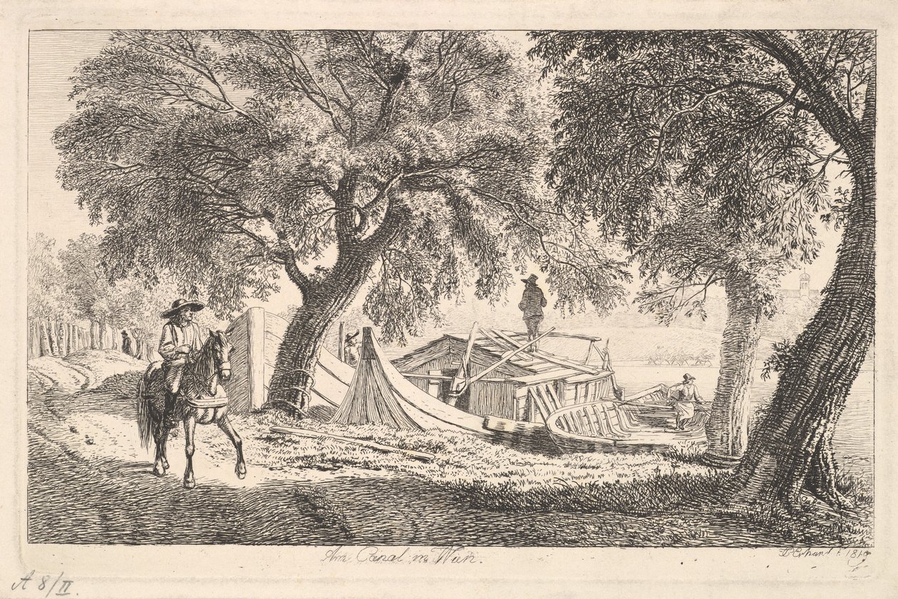 Na kanálu ve Vídni, 1819. od Johann Christian Erhard