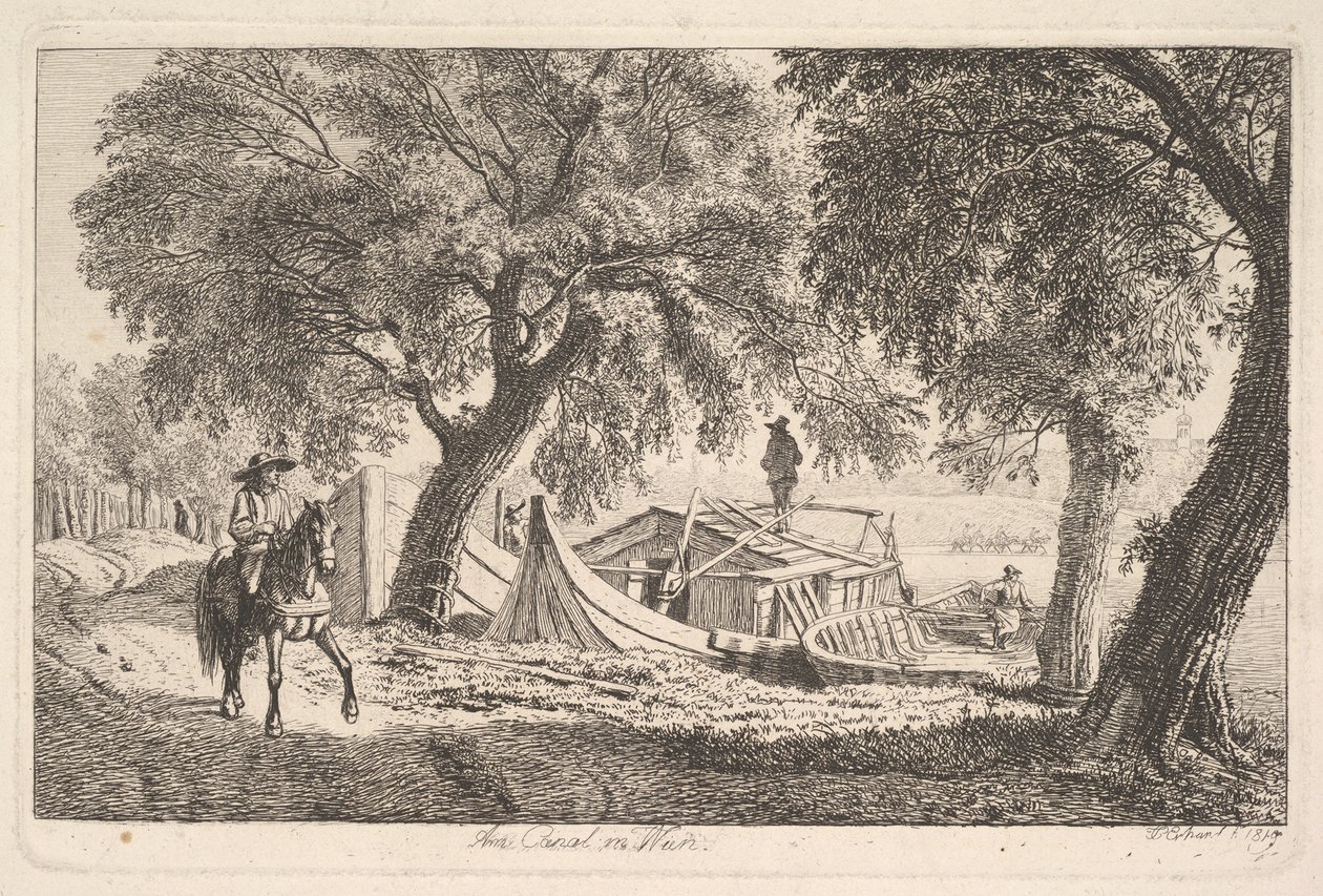 Na kanálu ve Vídni, 1819. od Johann Christian Erhard