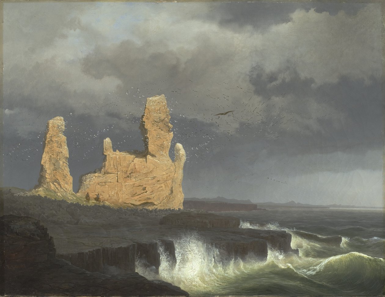 Islandské pobřeží, 1889 od Johann Christian Ezdorf