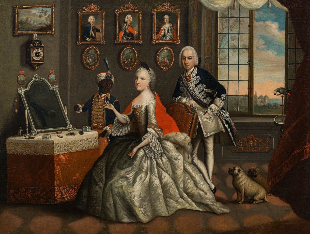Johann Christian Fiedler - Jiří Vilém Hesensko-Darmstadtský a jeho sestra Karolína Luisa od Johann Christian Fiedler