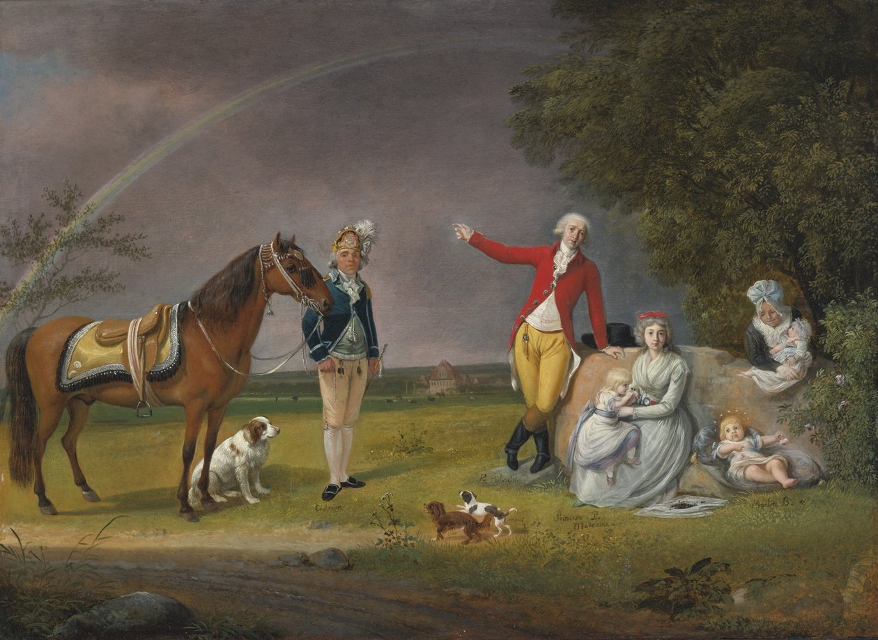Portrét prince Alexandra Michayloviče Belosselského-Belozerského 1752-1809 a jeho rodiny od Johann Christian Klengel
