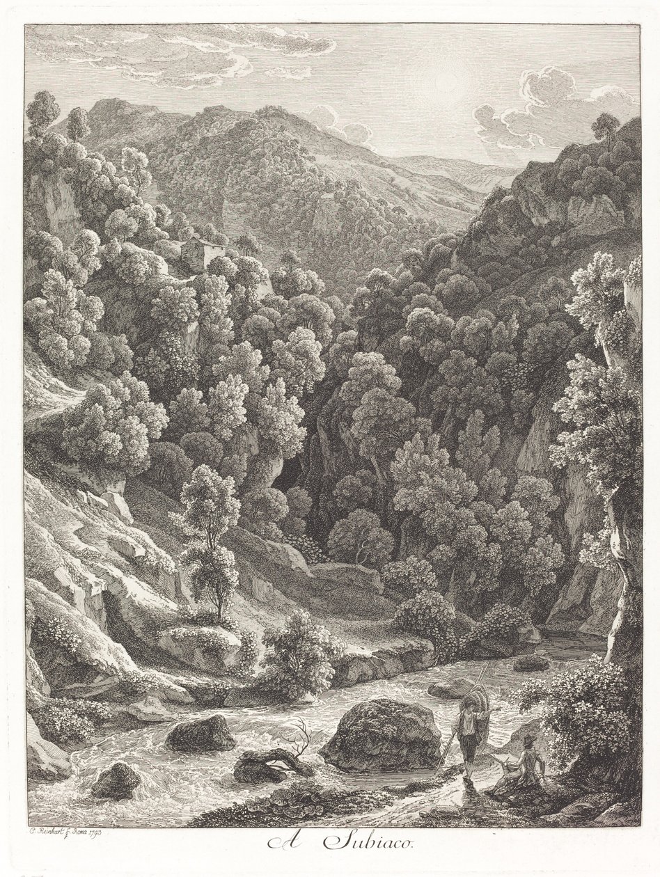 A Subiaco (blízko Subiaco) od Johann Christian Reinhart