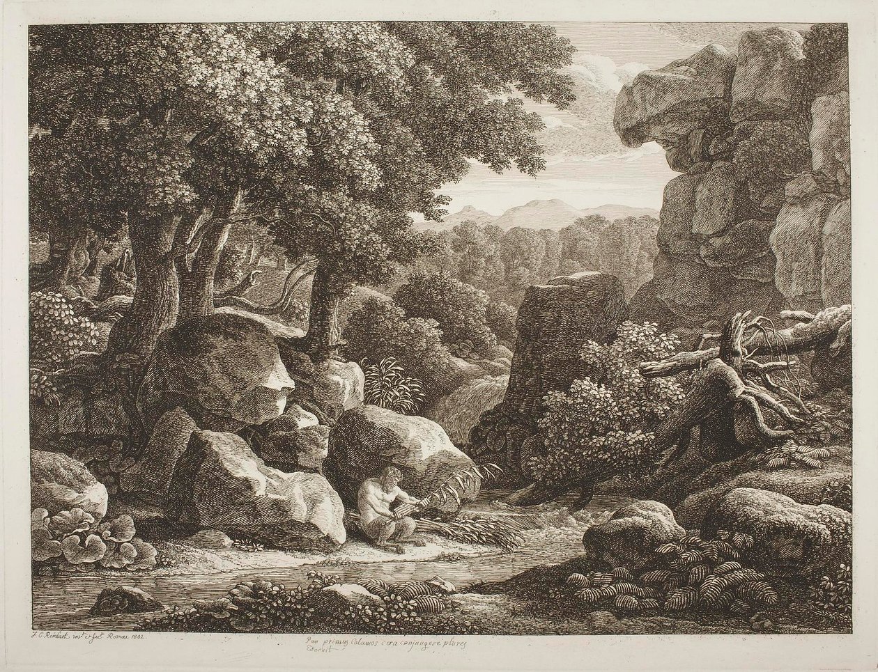Lesní krajina od Johann Christian Reinhart