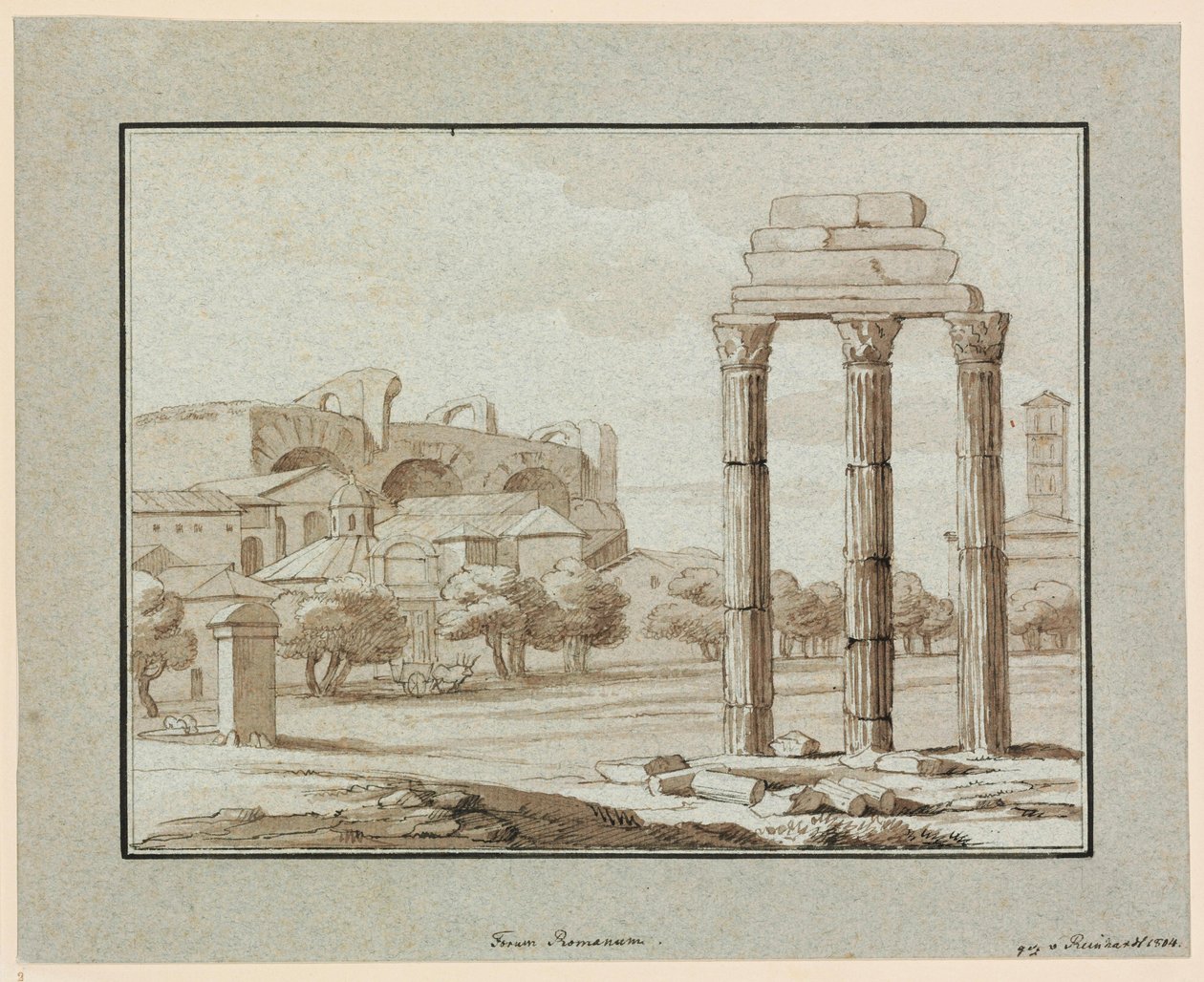 Římské fórum od Johann Christian Reinhart